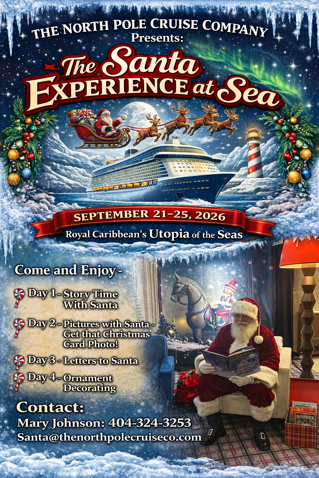 Flyer starter Flyer information Utopia of the Seas Cruise with Santa Experience